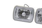 For 86-95 JEEP WRANGLER YJ 7X6 RGB MULTI COLOR LED SMD Halo Headlights PAIR
