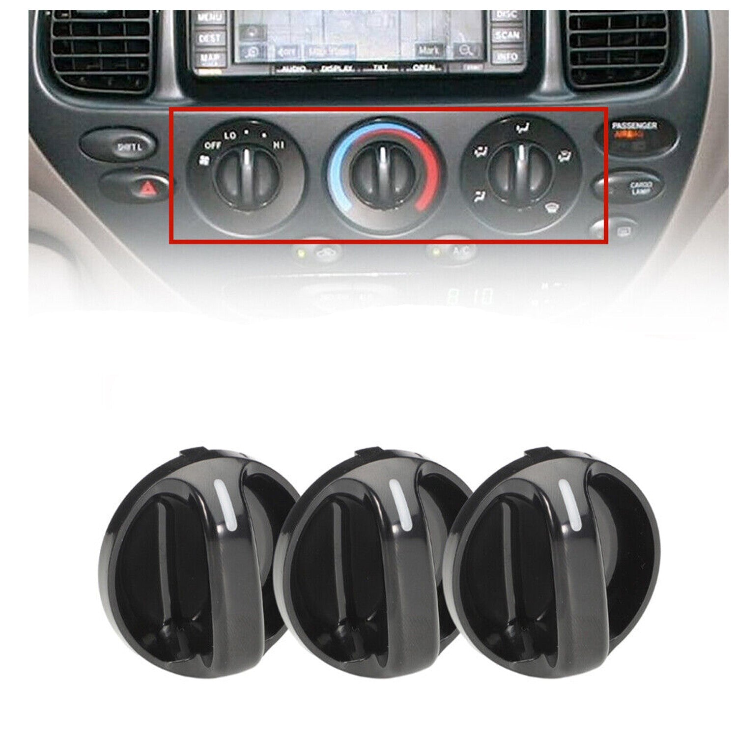 559050C010 3x Replacement AC Heater Panel Control Knob for Toyota Tundra 00 06