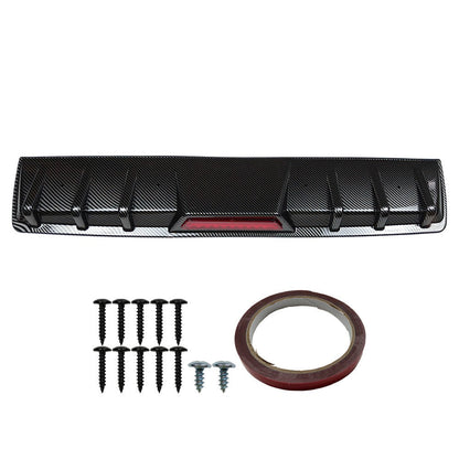For Infiniti G35 G37 Sedan Carbon Rear Bumper Diffuser Spoiler w/ LED Tail Light