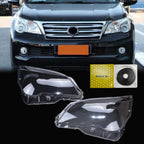 For Lexus GX460 2010-2013 A Pair Left & Right Headlight Lens Cover+Sealant Glue
