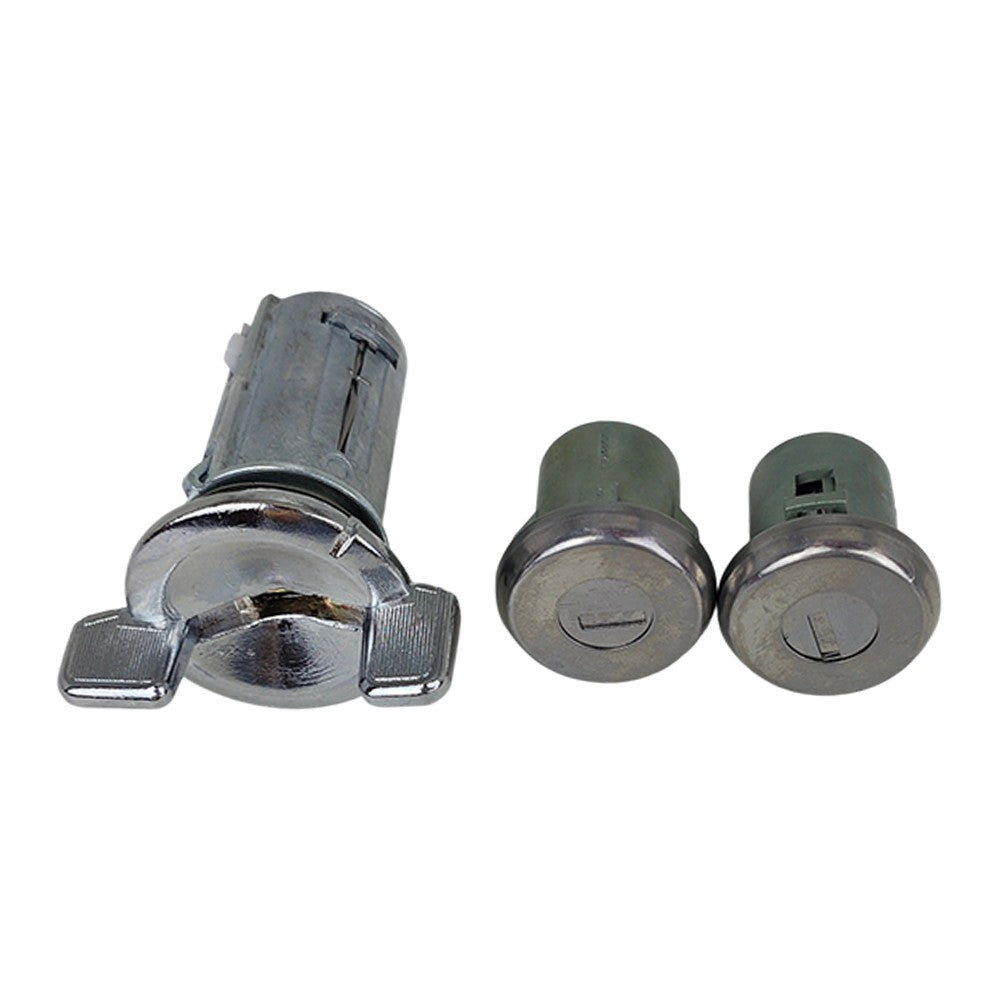 For GM 701398 Chrome Ignition Key Switch Cylinder & Door Lock Pair Set W/ Keys