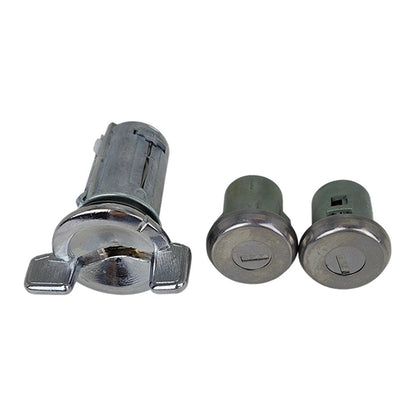 For GM 701398 Chrome Ignition Key Switch Cylinder & Door Lock Pair Set W/ Keys