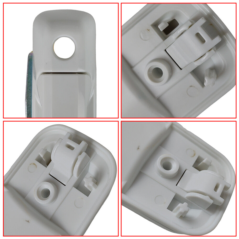 Set of 4 Bright White Door Handles For Dodge Ram 1500 2500 3500 2012-2018