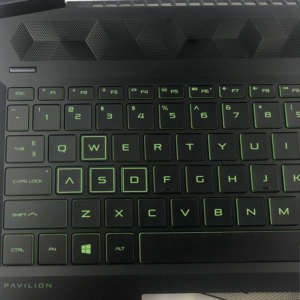 For HP Pavilion 15-EC 15-EC0003CA 15-EC0013DX Palmrest Keyboard Green Backlit US