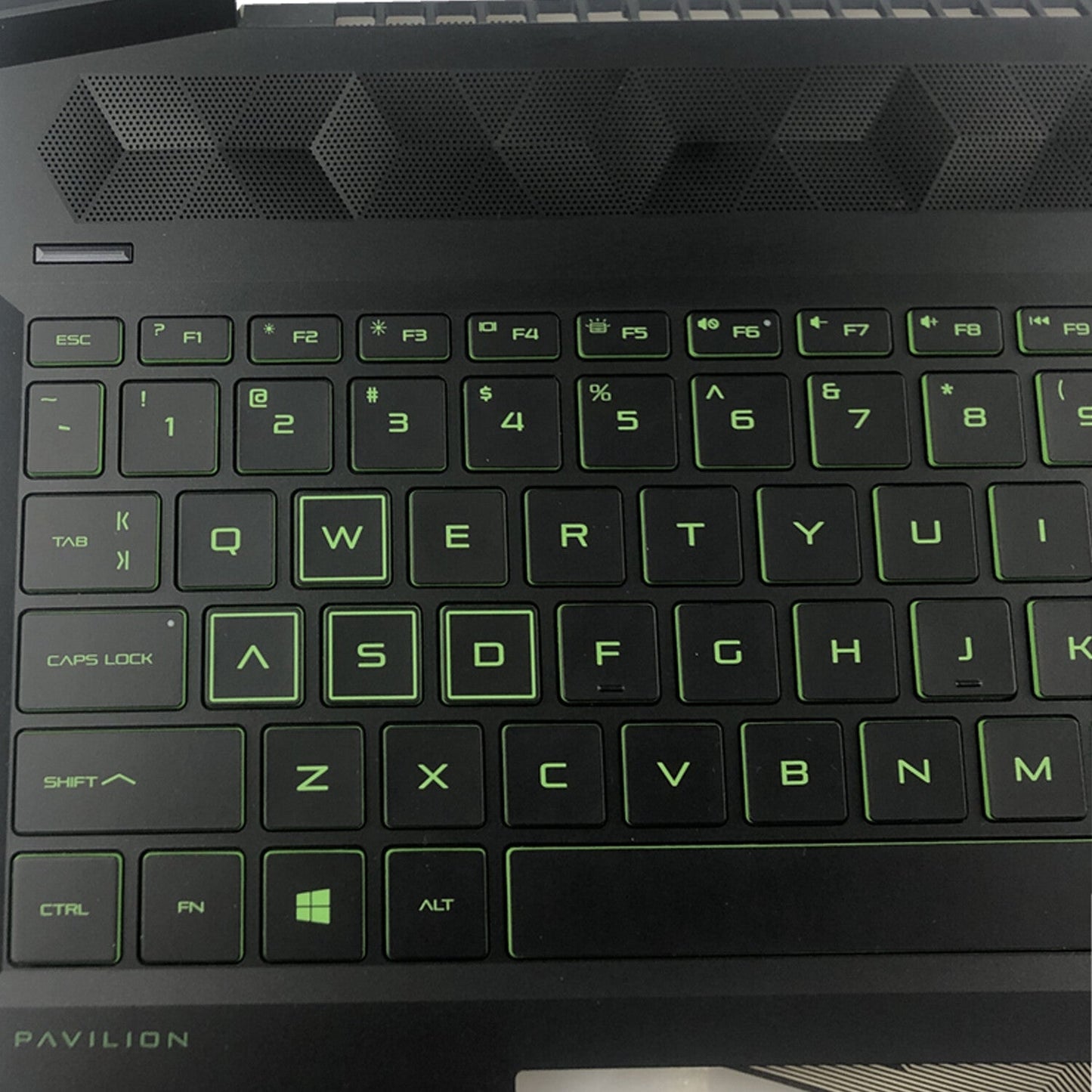 For HP Pavilion 15-EC 15-EC0003CA 15-EC0013DX Palmrest Keyboard Green Backlit US