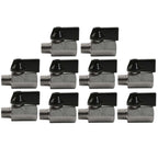 10x Mini 1/4" Male 1/4 Inch Female NPT Brass Ball Shut Off Valve Water Air Fluid