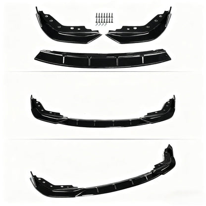 For BMW G20 330i M340i M Sport 2019-22 GT Style Gloss Black Front Bumper Lip Kit