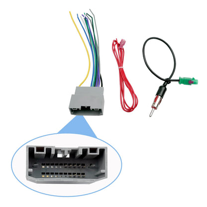 For Dodge for Jeep Double DIN Radio Installation Dash Kit W/Radio Wire Harness