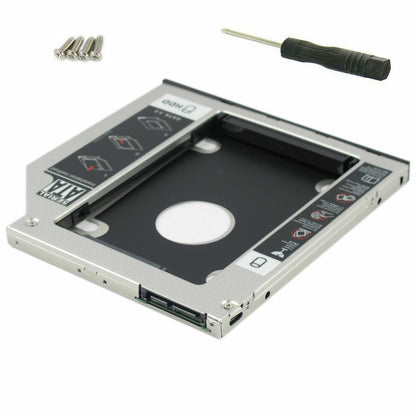 New 12 7mm DVD CD ROM Optical Bay SATA 2nd SSD Hard Drive Caddy Bracket USA