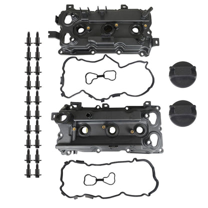 2PCS LH & RH Valve Cover Set w/ Gasket & Bolts & Cap For 2011-2012 Infiniti G25