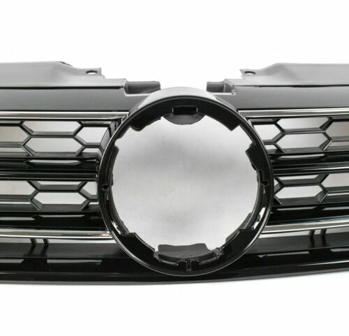Mesh Hex Honeycomb Upper Grille Grill Chrome Trim for 2015-2018 for VW MK6 Jetta
