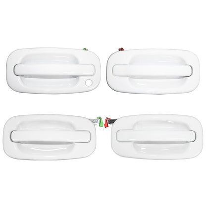 New 4 PCS Exterior Olympic White Door Handle Fit For 1999-2006 2007 Silverado US