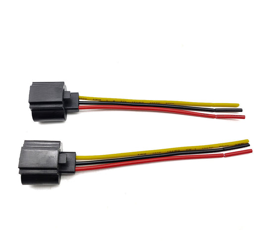 Wire Pigtail Female Nylon 9008 H13 Two Harness Headlight Bulb Socket Connector