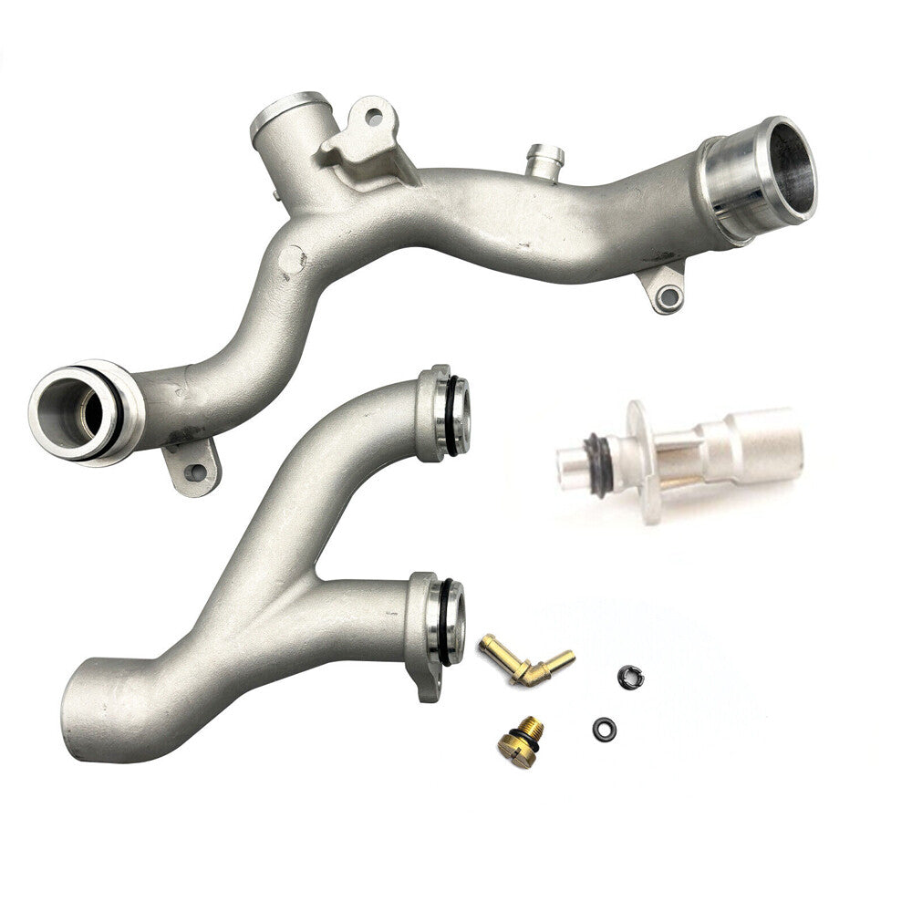 Fit For Jaguar Land Rover 3.0L 5.0L Oil cool Upgraded Metal Coolant Outlet Pipes