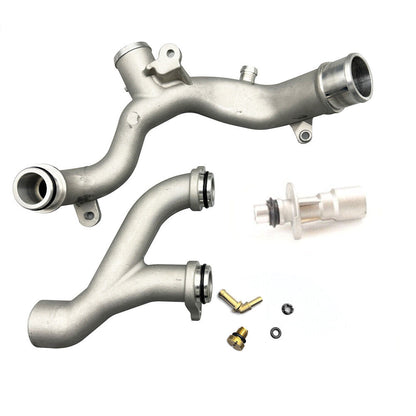 Fit For Jaguar Land Rover 3.0L 5.0L Oil cool Upgraded Metal Coolant Outlet Pipes