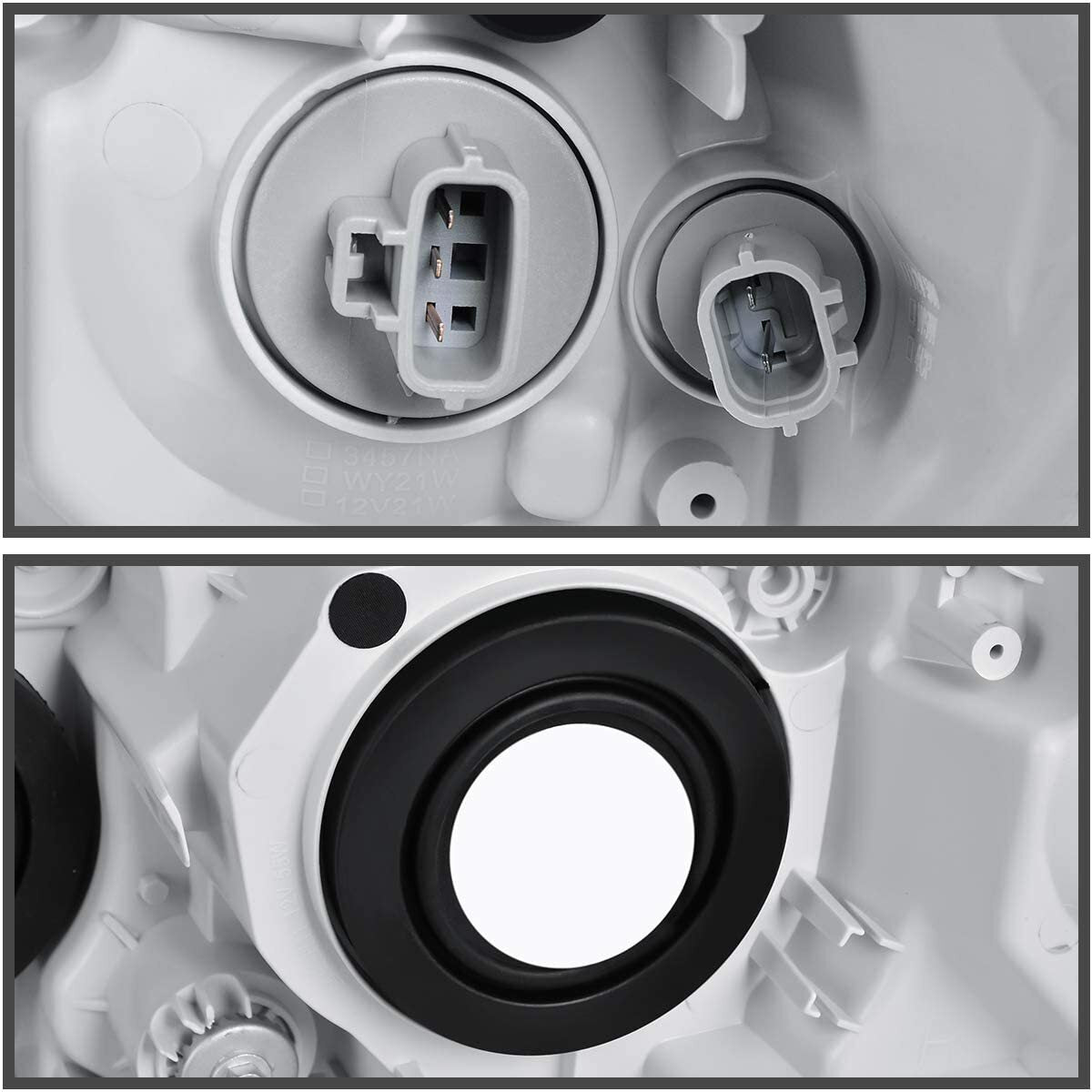 Fit For Toyota Camry 2007-2009 LH+RH Headlight Replacement Black Housing