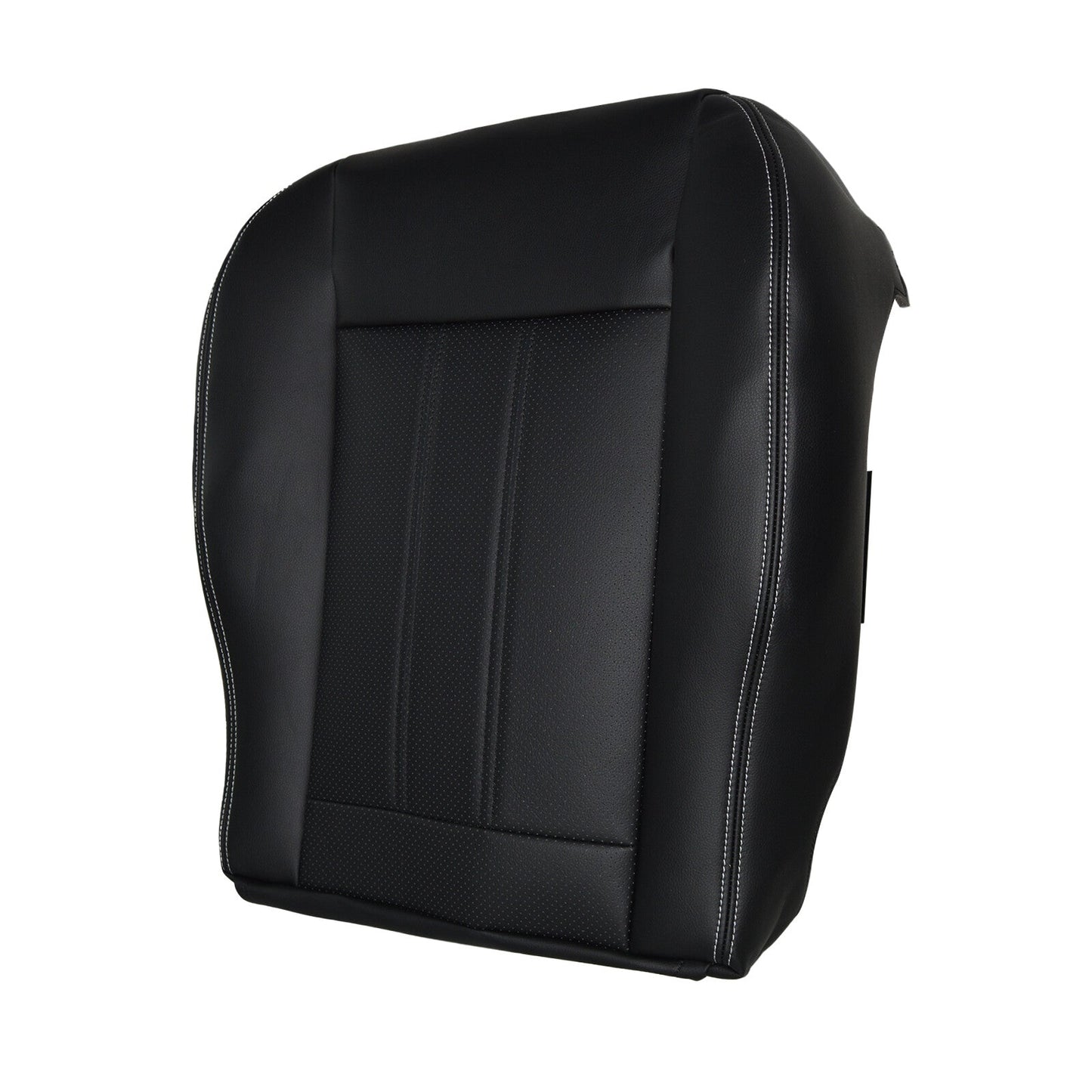 Driver Side Bottom Seat Cover Black White Seam For 2008-2020 Dodge Grand Caravan
