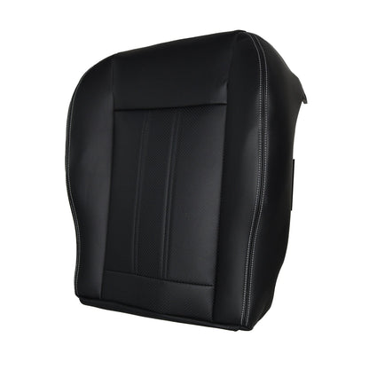 Driver Side Bottom Seat Cover Black White Seam For 2008-2020 Dodge Grand Caravan