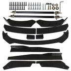 For Dodge Charger 2007-2014 Glossy Black Front Bumper Lip Spoiler Body Kit Side