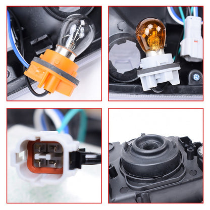 Headlights+Corner Lights Set 4PCS For 2004-2007 Isuzu NPR NQR 05-07 GMC W-4500
