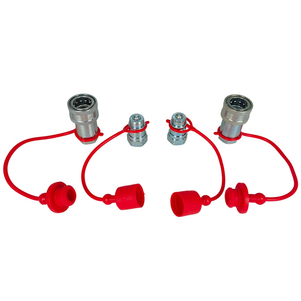 1/2" Ag Hydraulic Quick Connect Couplers Coupling Poppet For Pioneer Style 2Sets