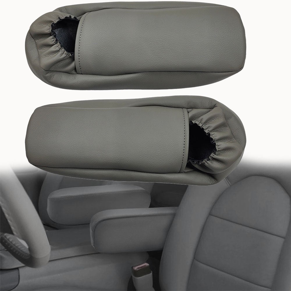 Seat Armrest Leather Cover 2Pcs For 2002-2007 Ford F250 F350 Super Duty Lariat