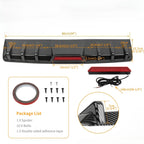 For Infiniti G35 G37 Sedan Carbon Rear Bumper Diffuser Spoiler w/ LED Tail Light