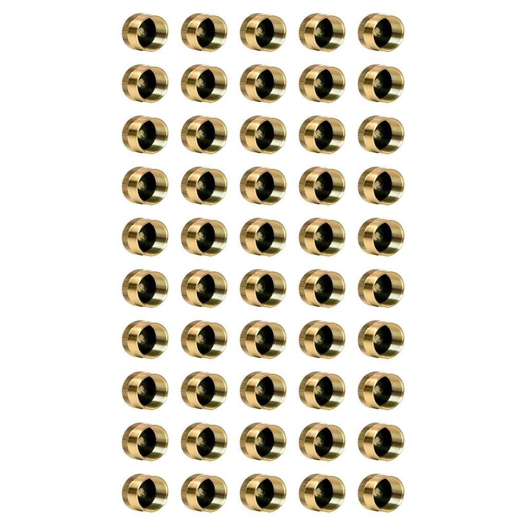 50PCS Solid Brass 1 LB Propane Bottle Cap Gas Tank Cylinder Protect Sealed Cap