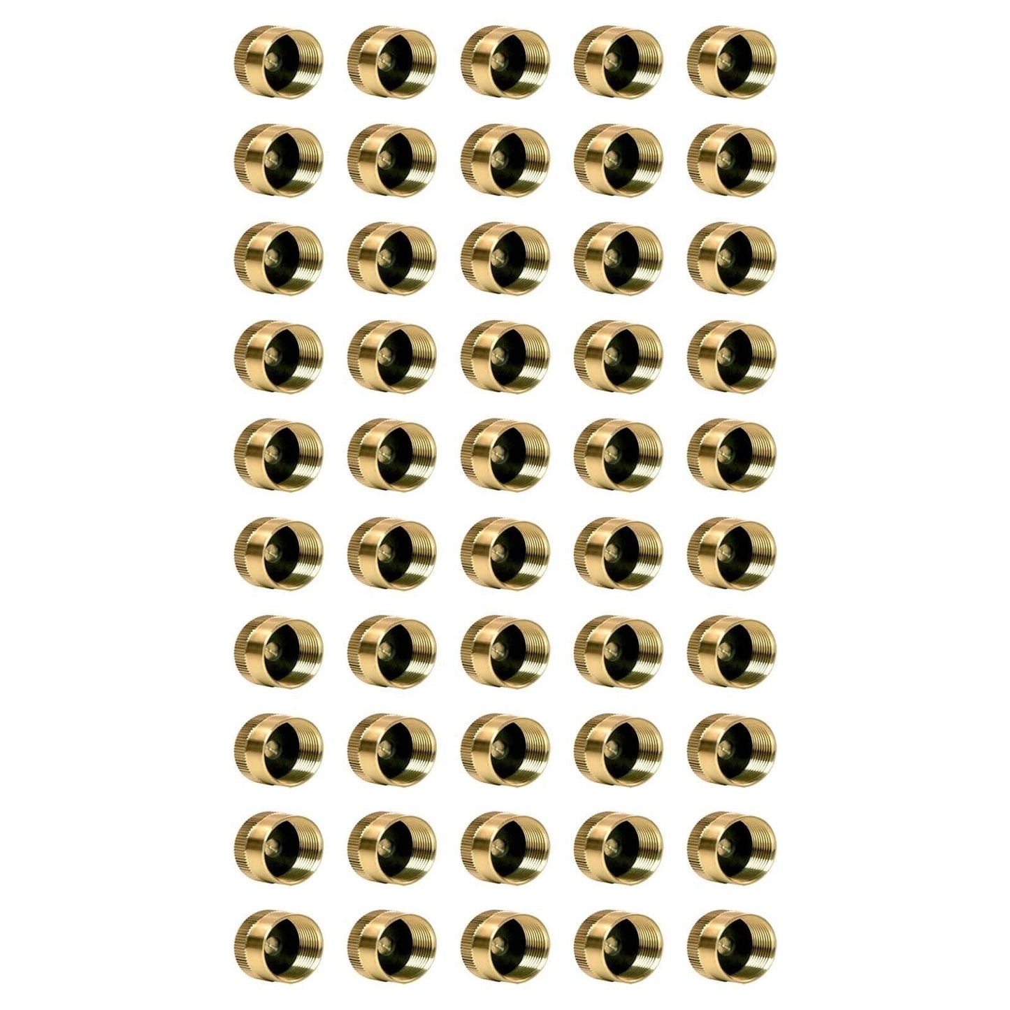 50PCS Solid Brass 1 LB Propane Bottle Cap Gas Tank Cylinder Protect Sealed Cap