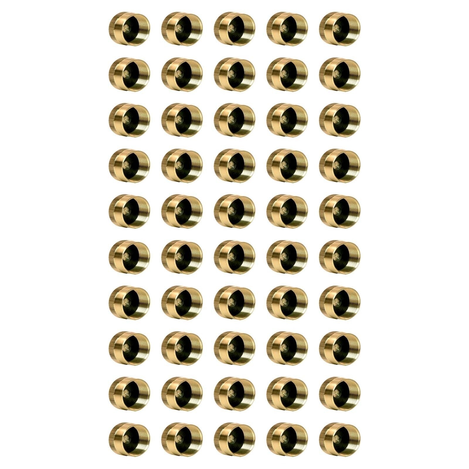 50PCS Solid Brass 1 LB Propane Bottle Cap Gas Tank Cylinder Protect Sealed Cap