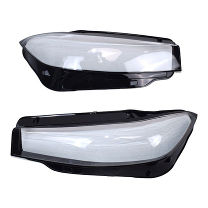 For BMW 3-Series G20 G28 2023-2024 Pair Front Headlight Cover Clear+Sealant Glue
