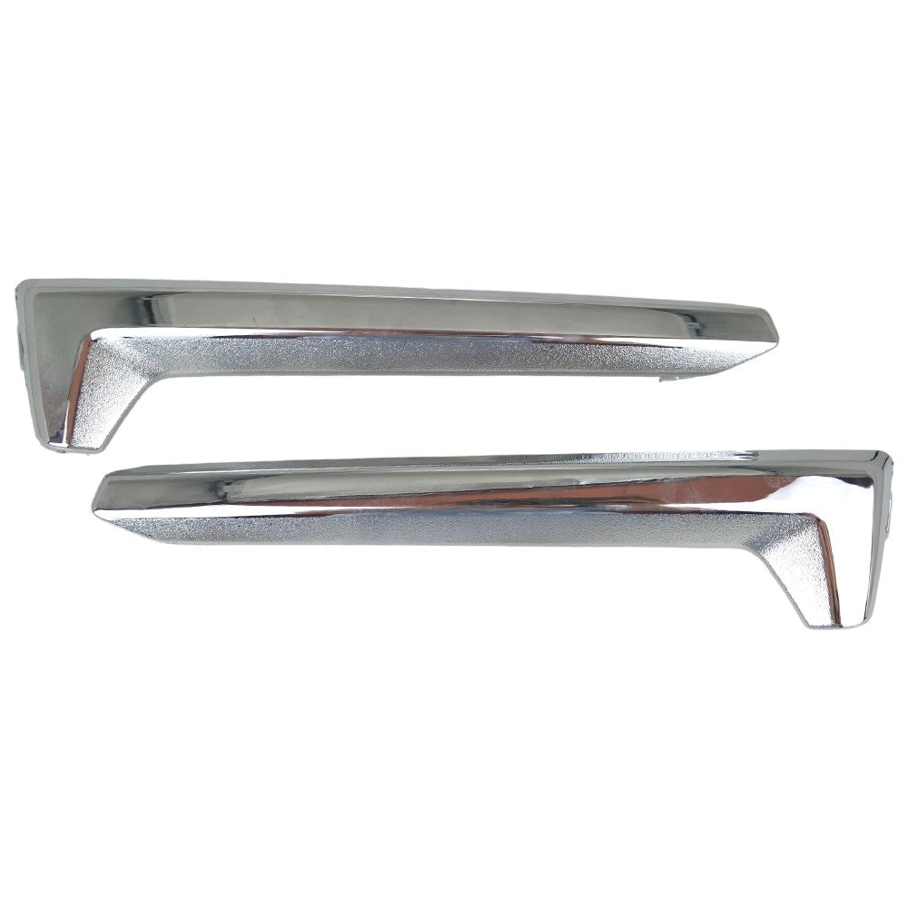 Left&Right Front Fog Light Cover Trim Chrome For 2017 2018 Subaru Forester