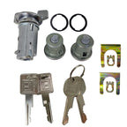For GM 701398 Chrome Ignition Key Switch Cylinder & Door Lock Pair Set W/ Keys