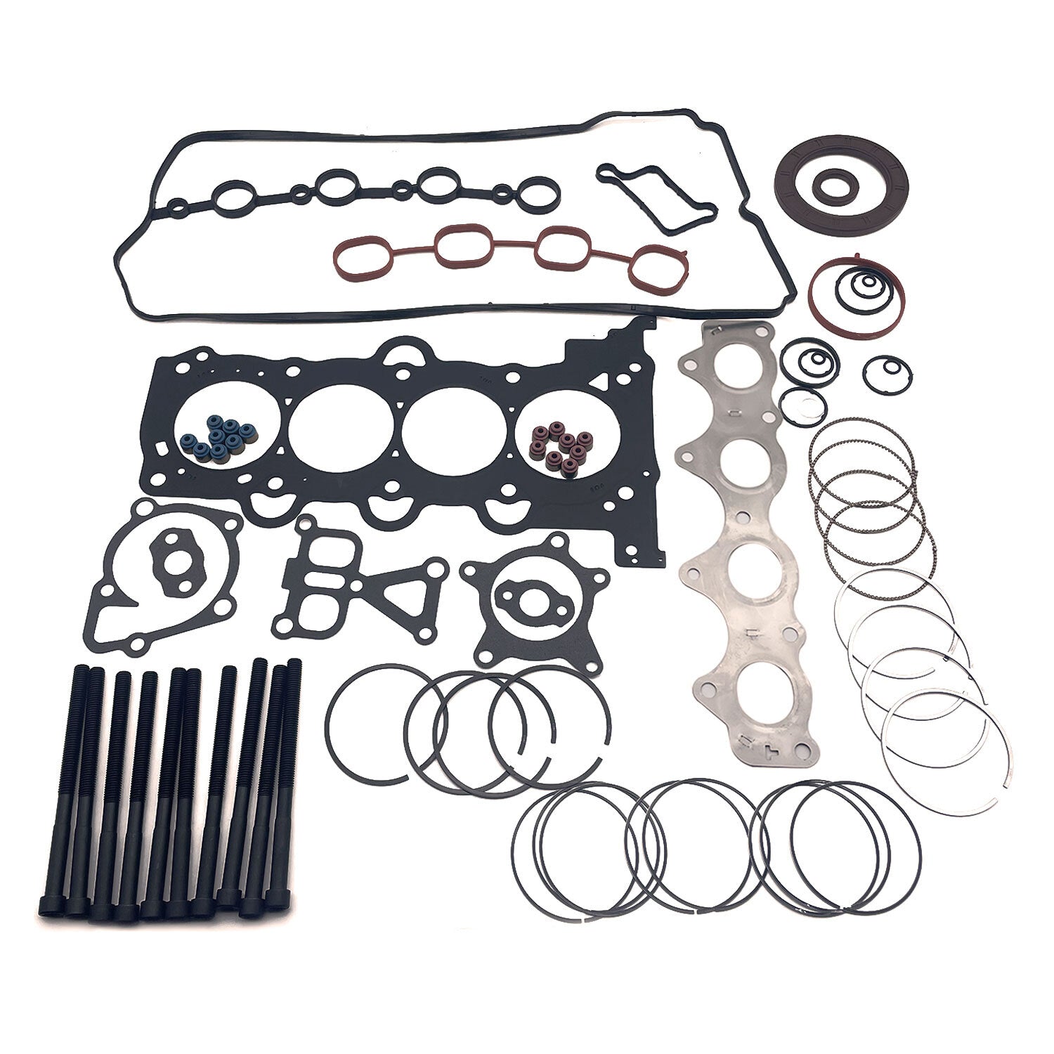 Head Gasket Bolts&Piston Rings Set For Hyundai Kia Accent Rio 1.6L L4 2012-2016
