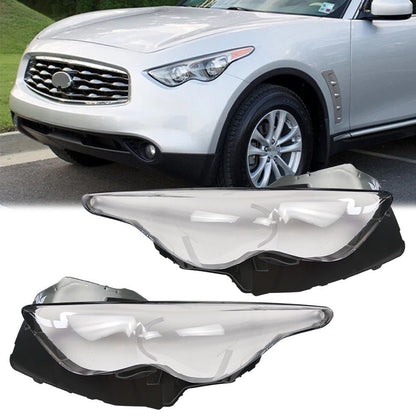 For Infiniti FX35 2009-2013 Front Headlight Lens Clear Cover + Seal Glue