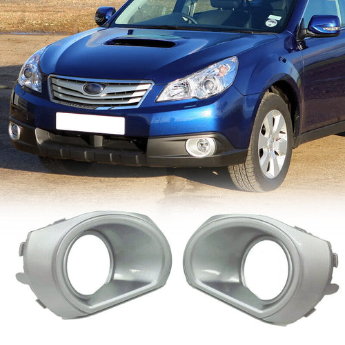 2010-2012 Subaru Outback Silver Fog Light Bezel Pair