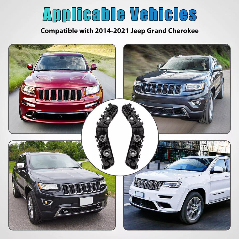 Left & Right Front Bumper Brackets Fits For 2014-2021 Jeep Grand Cherokee USA
