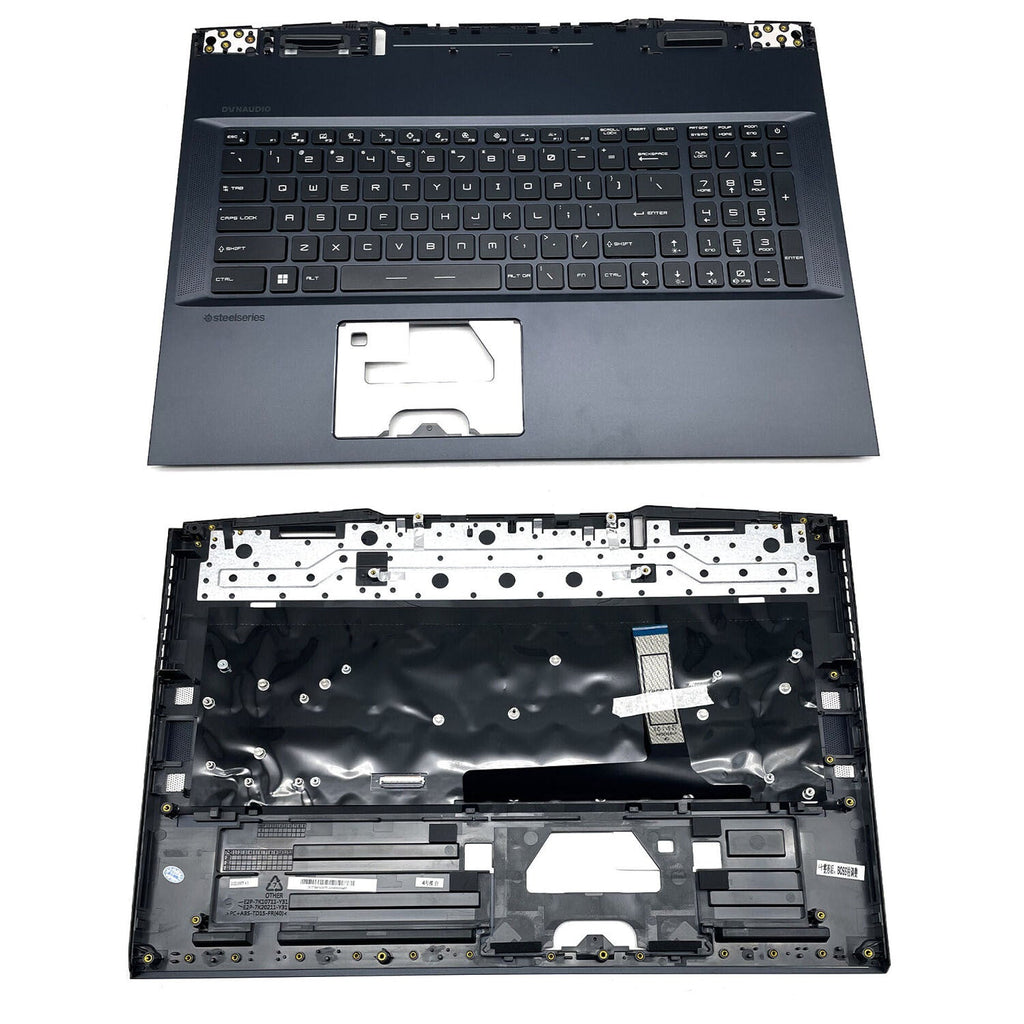 Blue Palmrest Full Colorful Backlit Keyboard For MSI 9S7-17K314 GE76 Raider 11UG