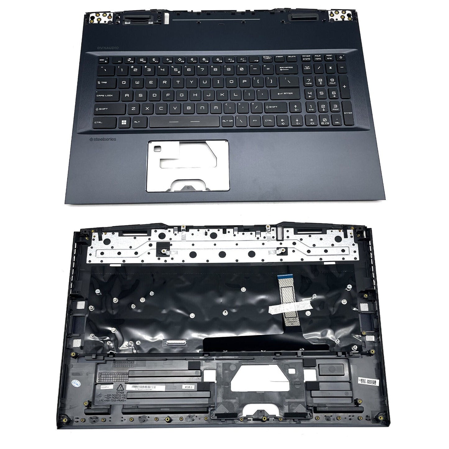 Blue Palmrest Full Colorful Backlit Keyboard For MSI 9S7-17K314 GE76 Raider 11UG