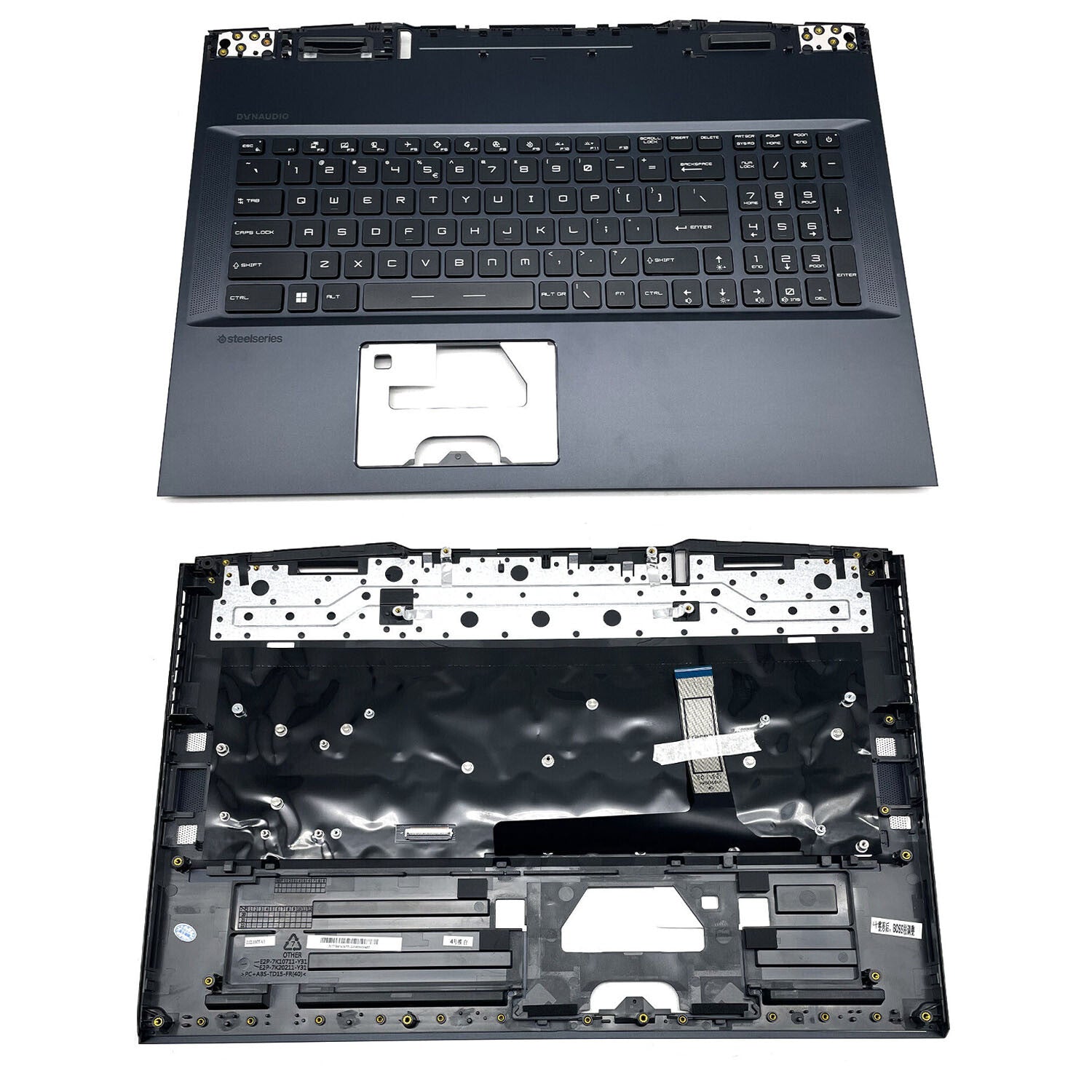 Blue Palmrest Full Colorful Backlit Keyboard For MSI 9S7-17K314 GE76 Raider 11UG