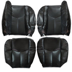 For 2004 2005 2006 Chevy Tahoe Silverado 1500 Front Leather Seat Covers Black