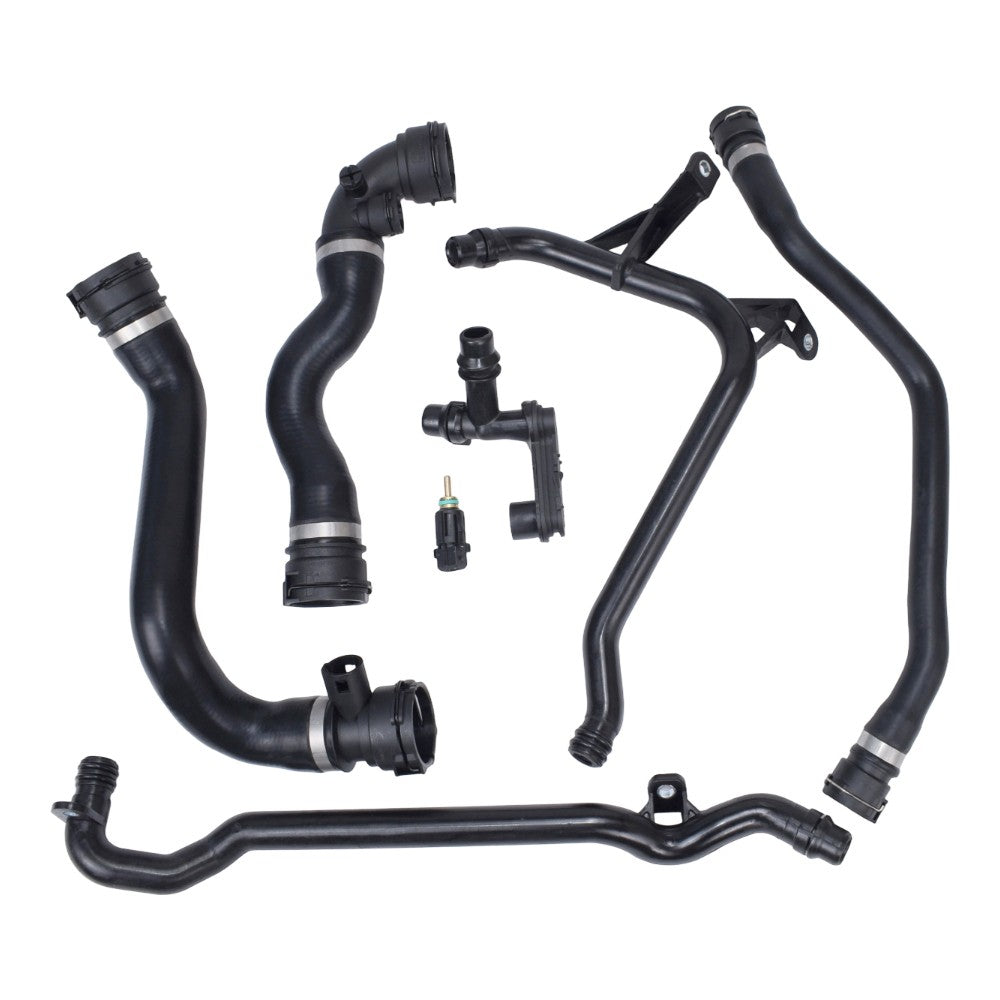7X For BMW E46 323 325 328 330 Set Expansion Tank Coolant Radiator Hose Kit