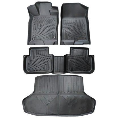 For 2022-2025 Honda Civic Sedan TPE Floor Mats+Cargo Liner Trunk Mat All-Weather