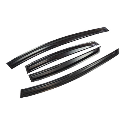 FOR 2010-2015 TOYOTA PRIUS WAVY 3D STYLE SMOKED WINDOW VISOR VENT SHADE US