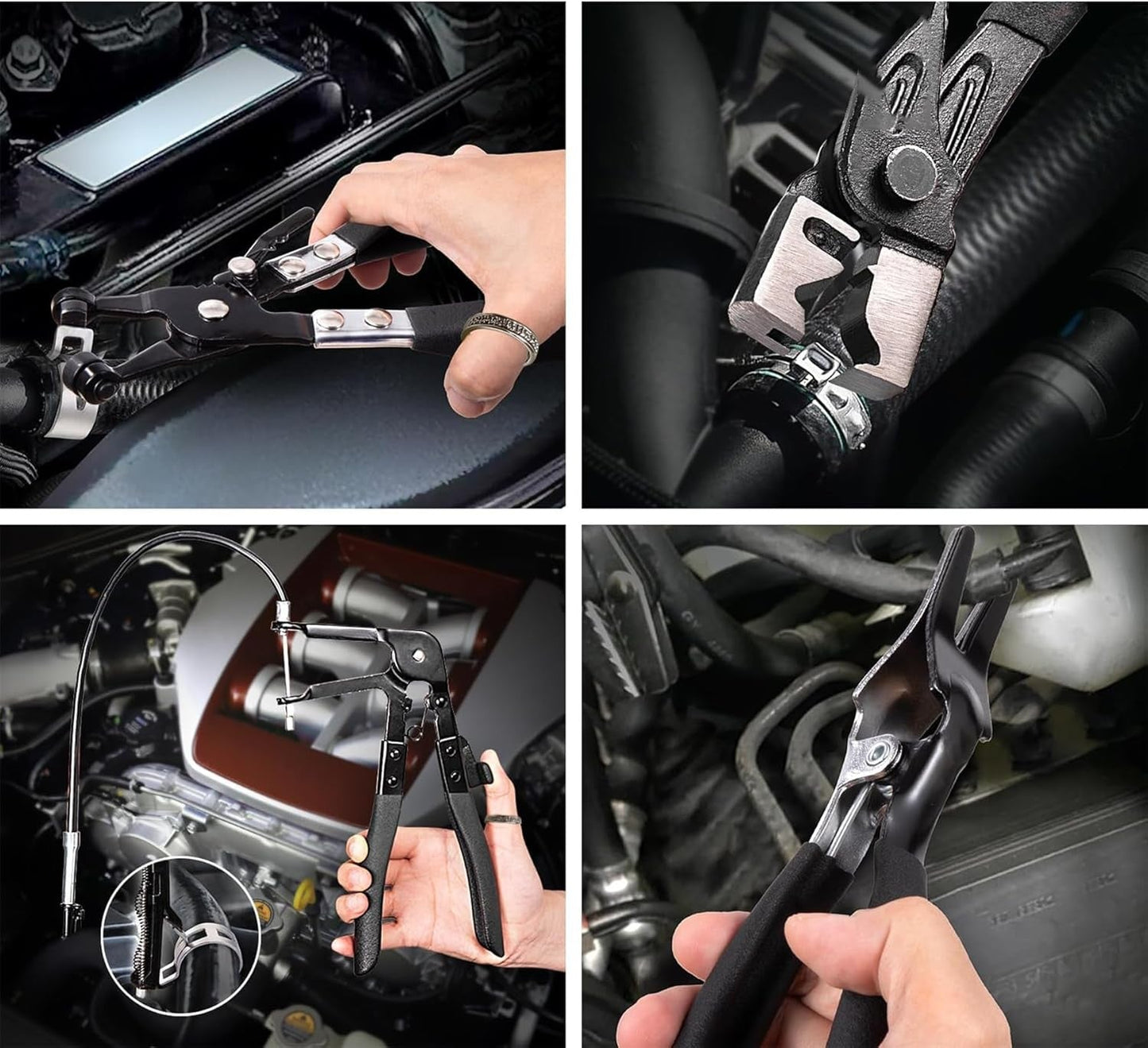 4 Pcs Hose Clamp Pliers Flat Band Hose Clamp Plier Hose Clamp Tool With 27" Long