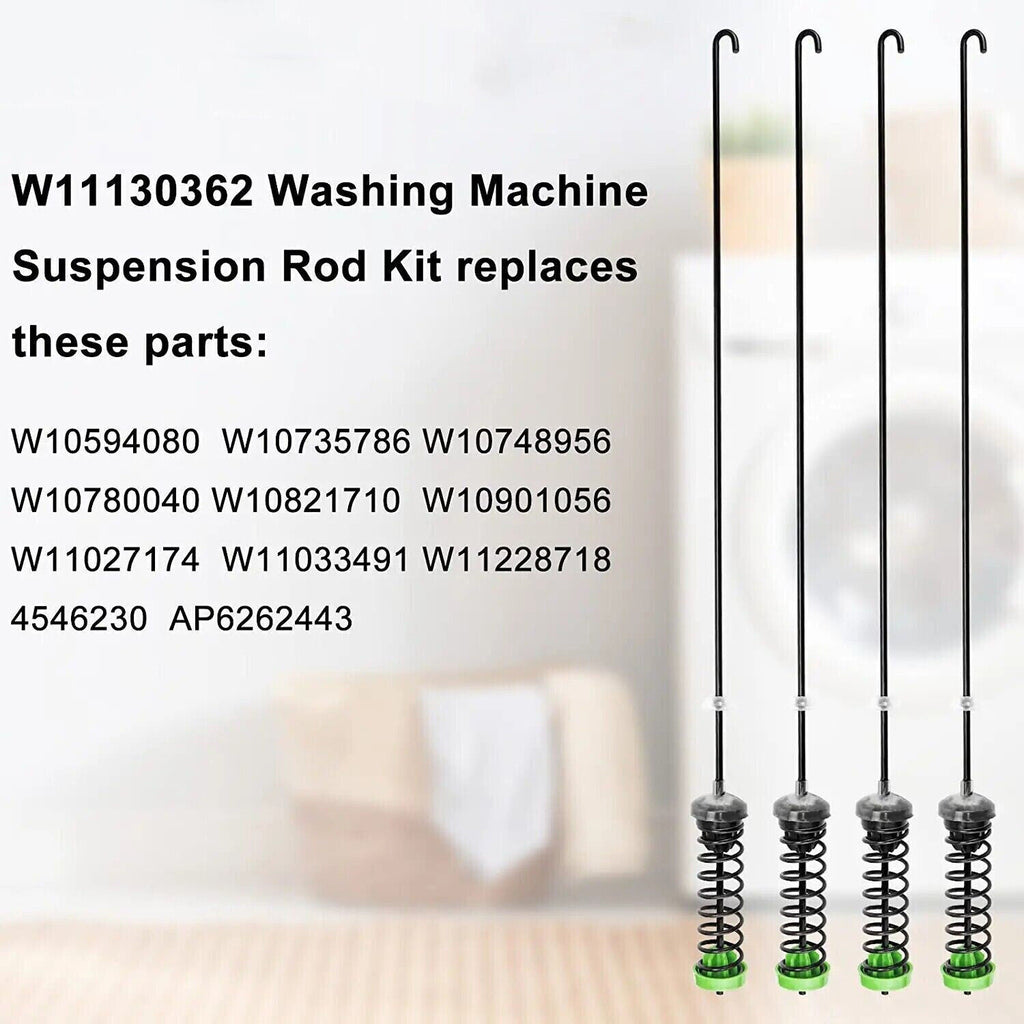 4Pcs W11130362 Washer Suspension Rod Kit For Whirlpool W10594080 Washing Machine