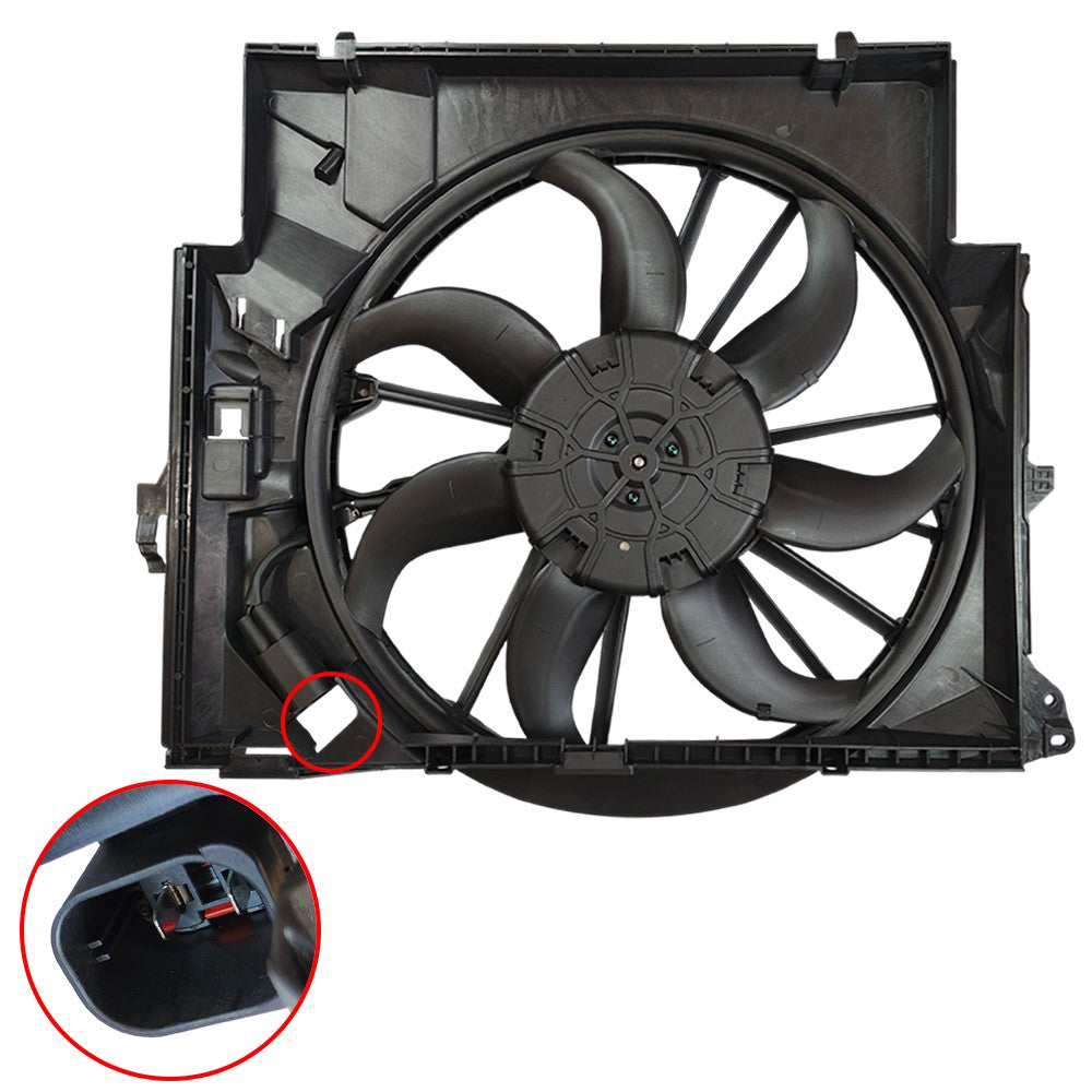 Radiator Cooling Fan Assembly 600W For BMW 2007-13 335i 2009-16 Z4 17427545366
