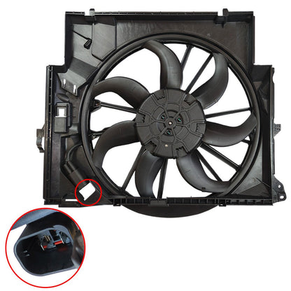 Radiator Cooling Fan Assembly 600W For BMW 2007-13 335i 2009-16 Z4 17427545366
