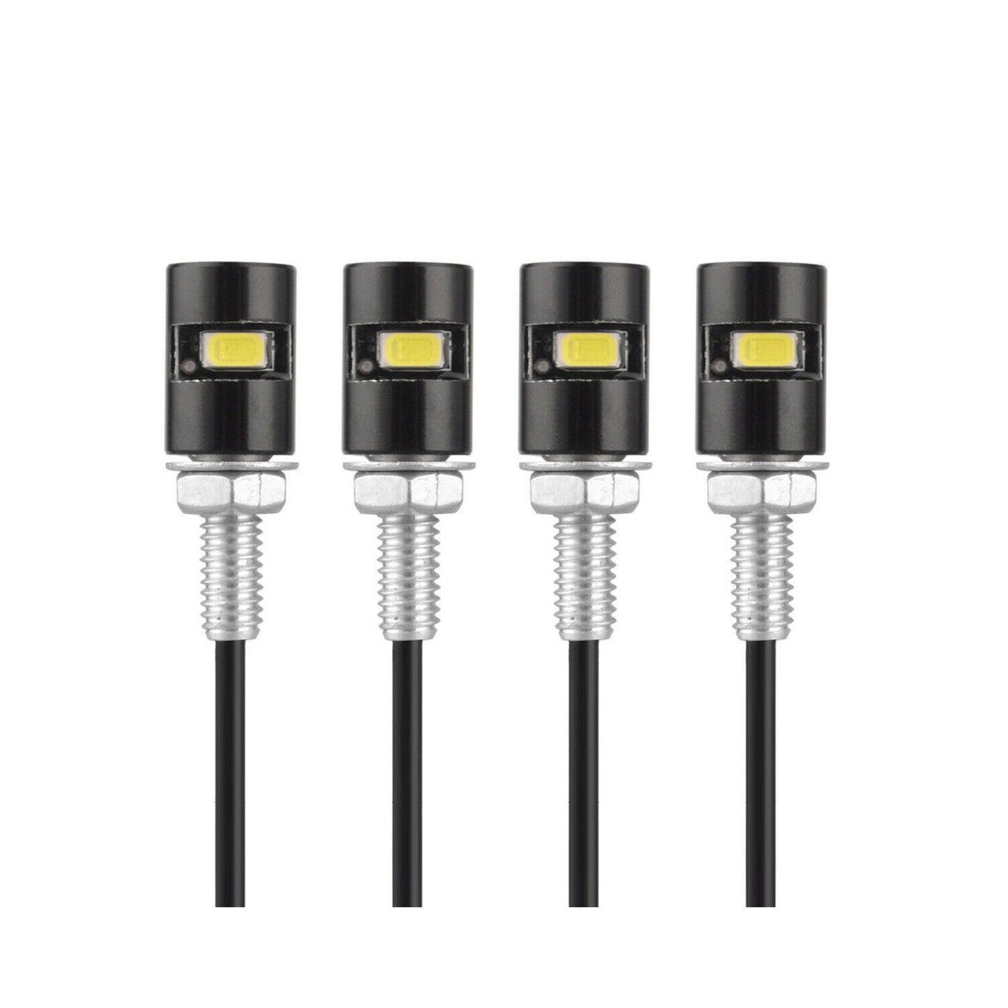 4Pack Motorcycle Car LED License Plate Light 5630/5730 SMD Screw Bolt Lamp Bulbs