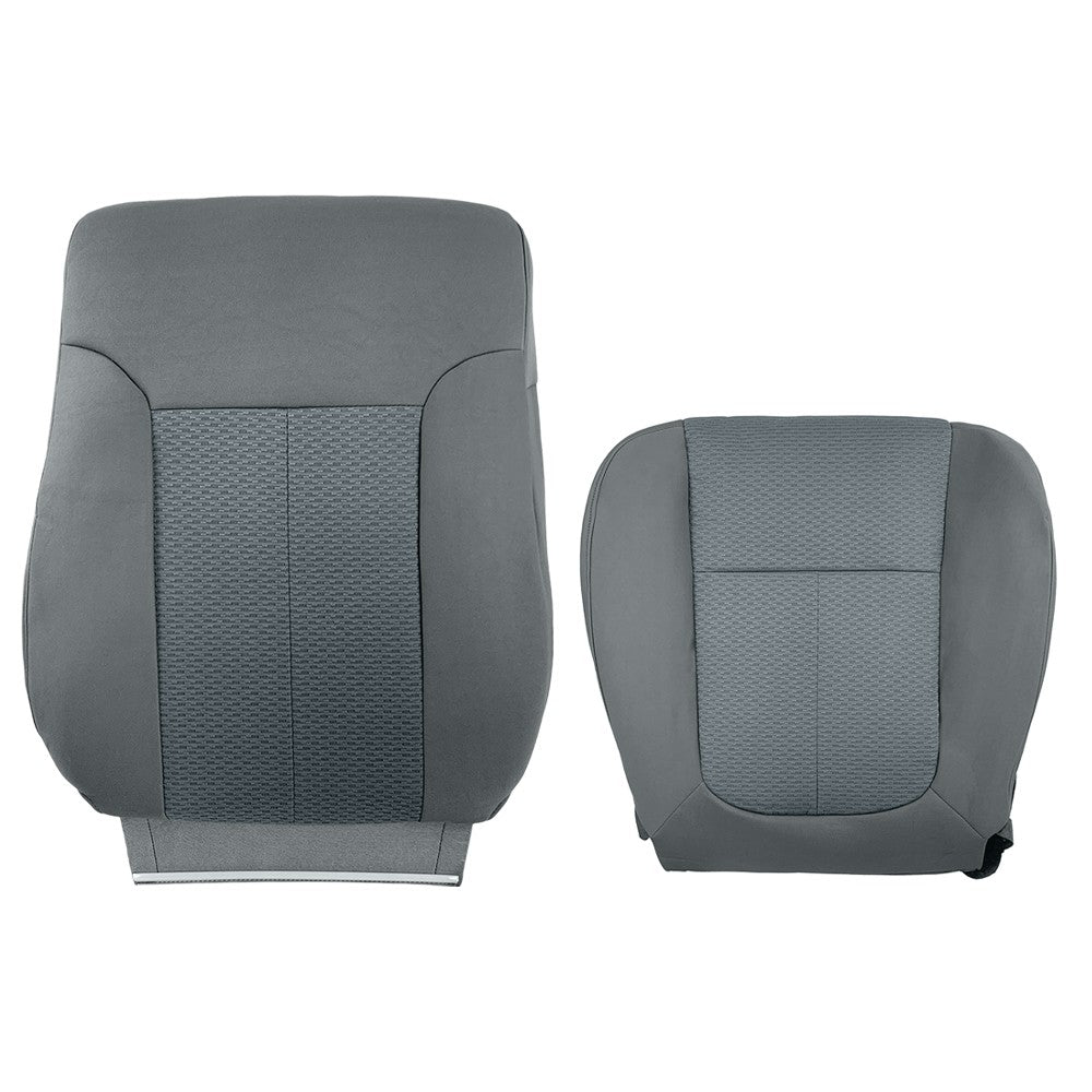 Driver Bottom & Top Cloth Seat Cover Gray Fit For 2011-2014 Ford F150 STX XL XLT